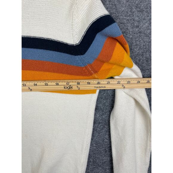 Urban Pipeline Sweater Women's Medium Cream Multi Color Strips Long Sleeve - Picture 12 of 15